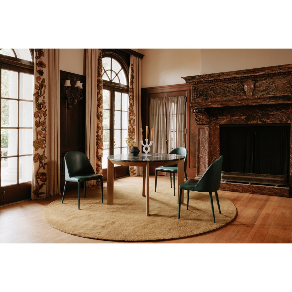 Burton Dining Chair Dark Teal Vegan Leather - Set Of Two - 12