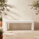 Lazarus Outdoor Bench White - 6
