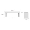 Lazarus Outdoor Bench White - 7