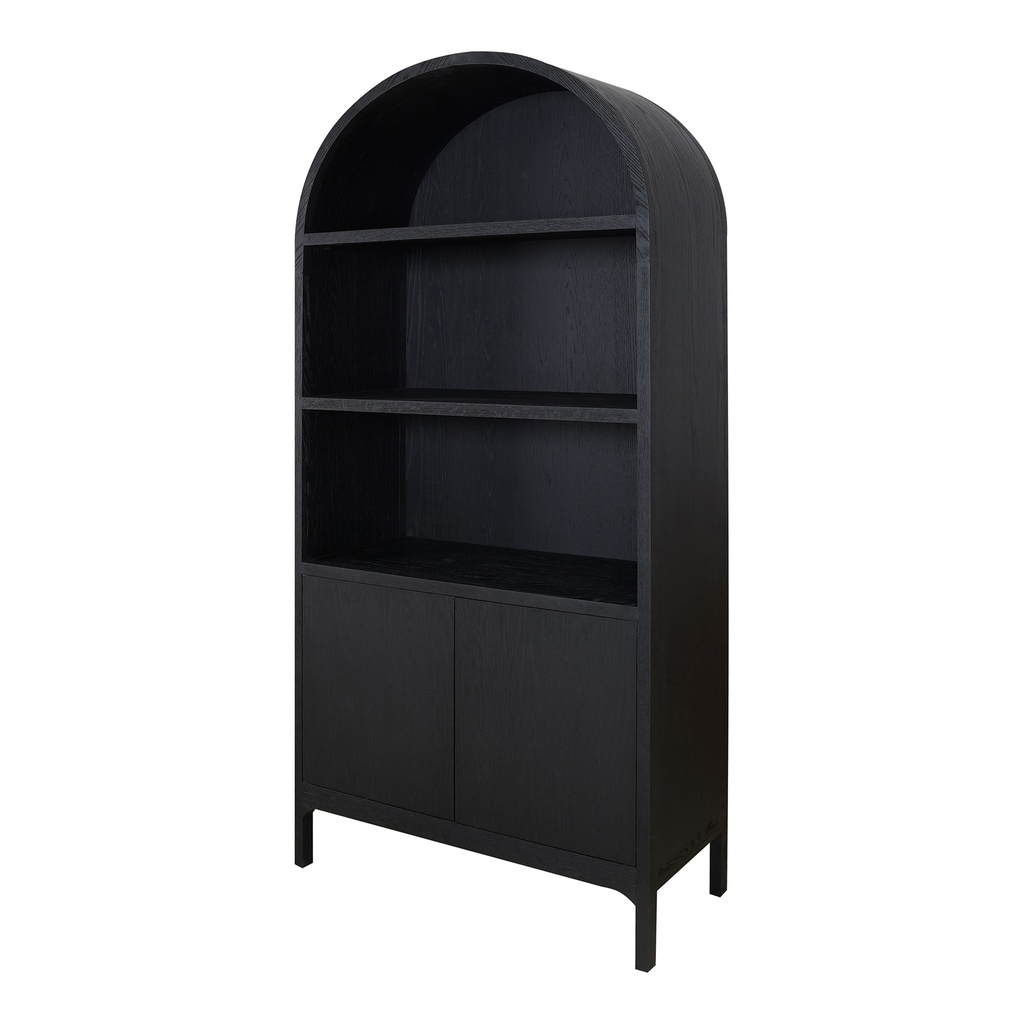 Wilde Display Cabinet Black Oak - 1
