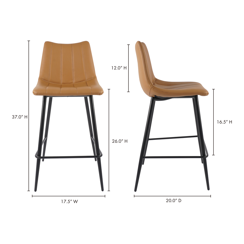 Alibi Counter Stool Tan - Set Of Two - 10