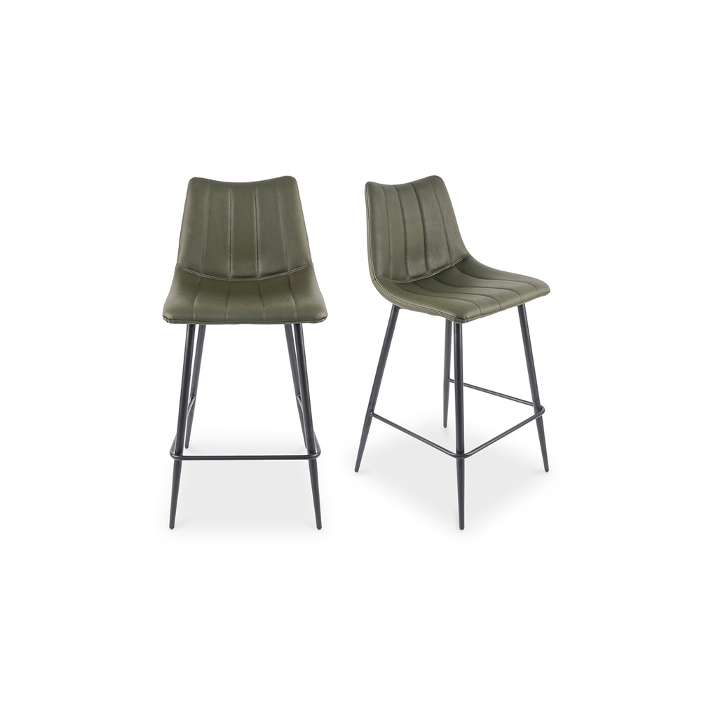 Alibi Counter Stool Dark Green - Set Of Two - 1