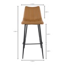 Alibi Barstool Tan - Set Of Two - 9
