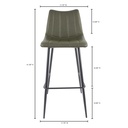 Alibi Barstool Dark Green - Set Of Two - 9