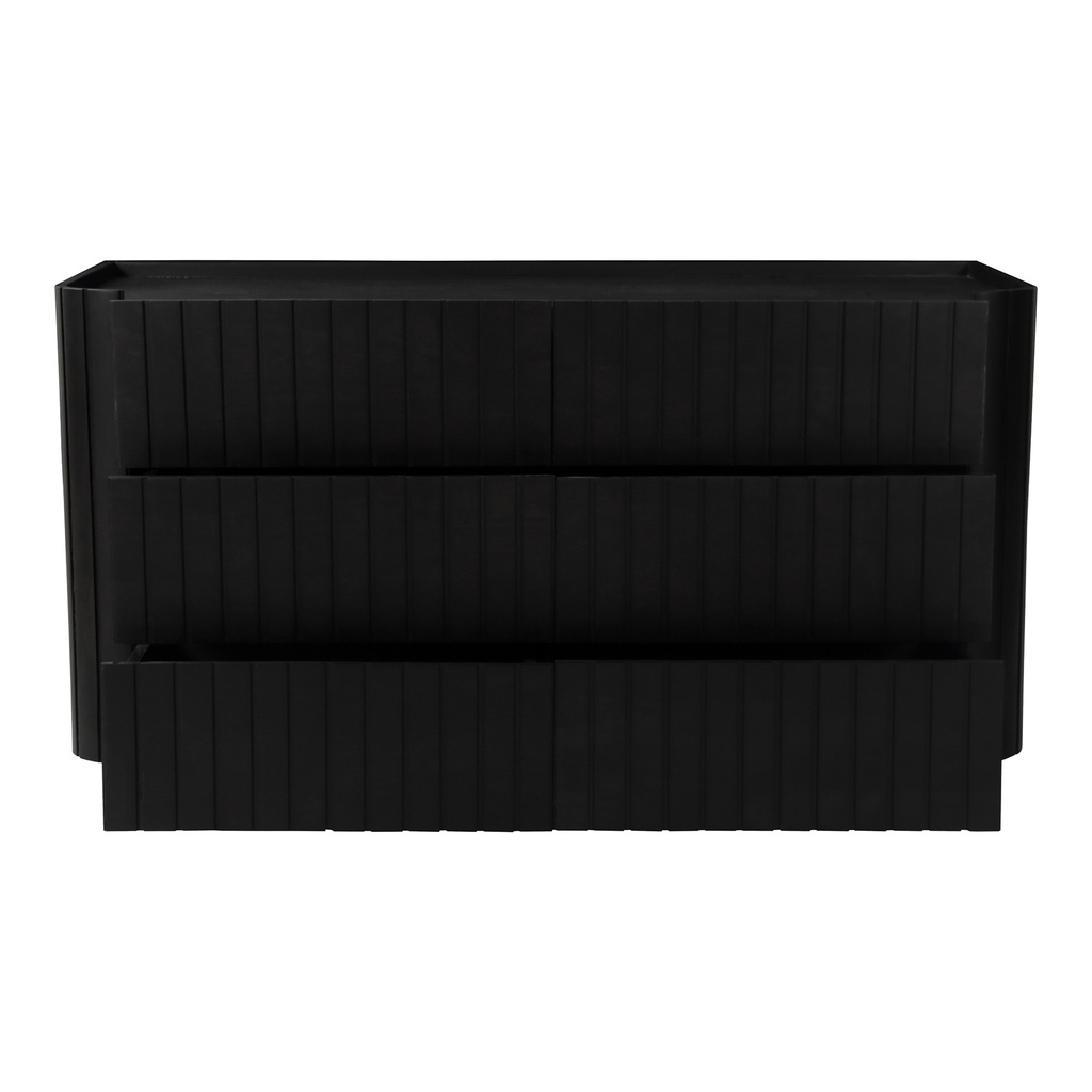 Povera 6 Drawer Dresser Black - 1