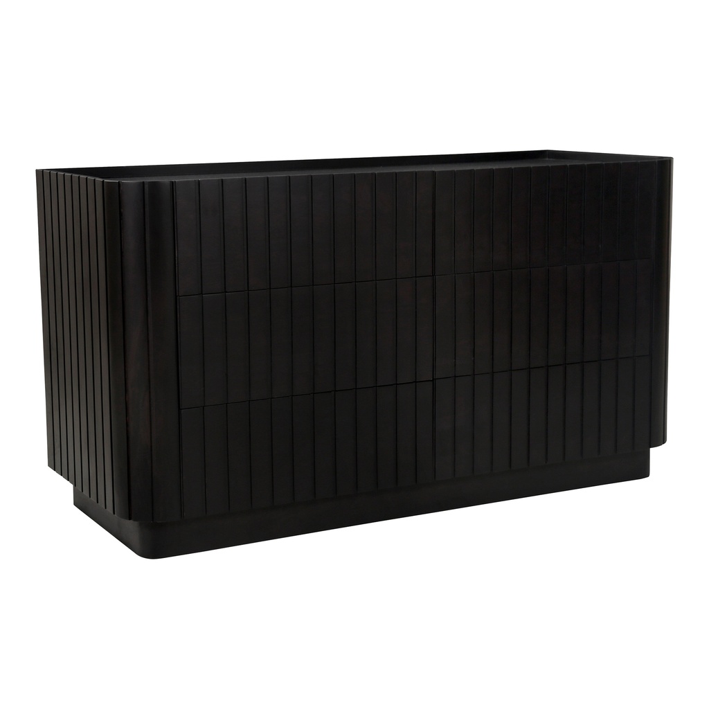 Povera 6 Drawer Dresser Black - 2