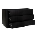 Povera 6 Drawer Dresser Black - 4