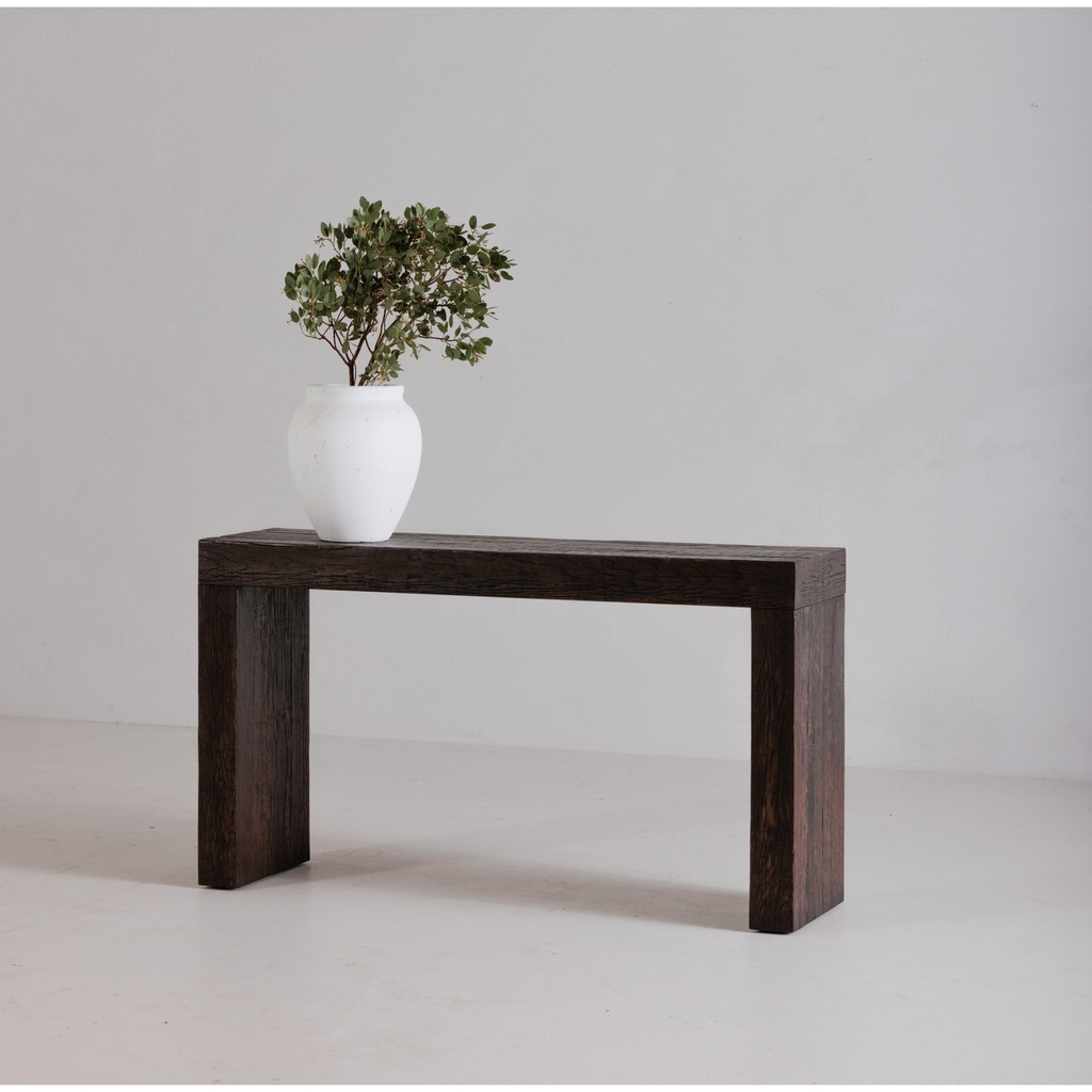 Evander Console Table Rustic Brown - 4