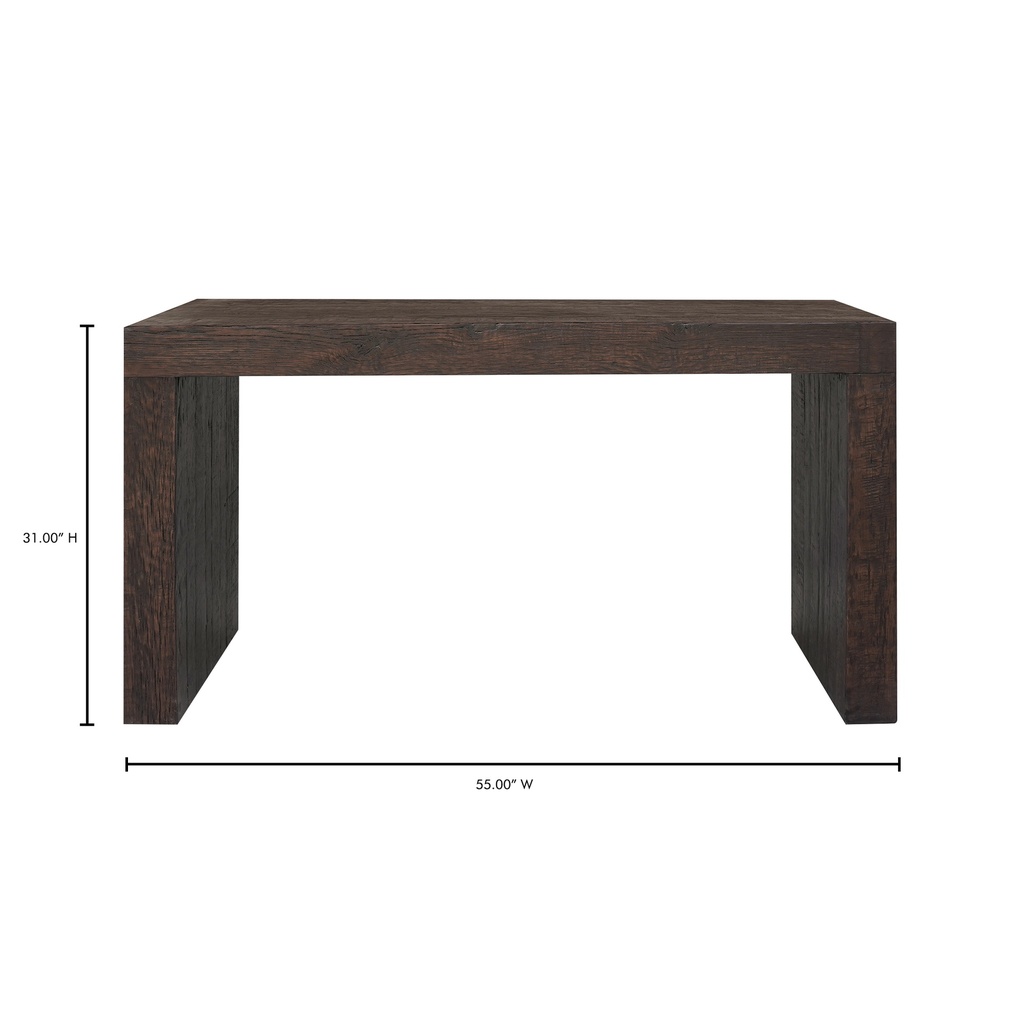 Evander Console Table Rustic Brown - 6