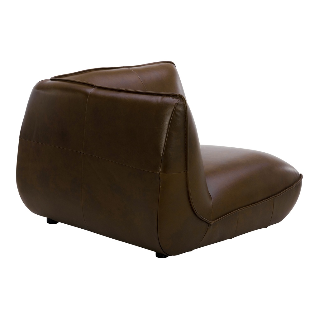 Zeppelin Leather Corner Chair Toasted Hickory - 1