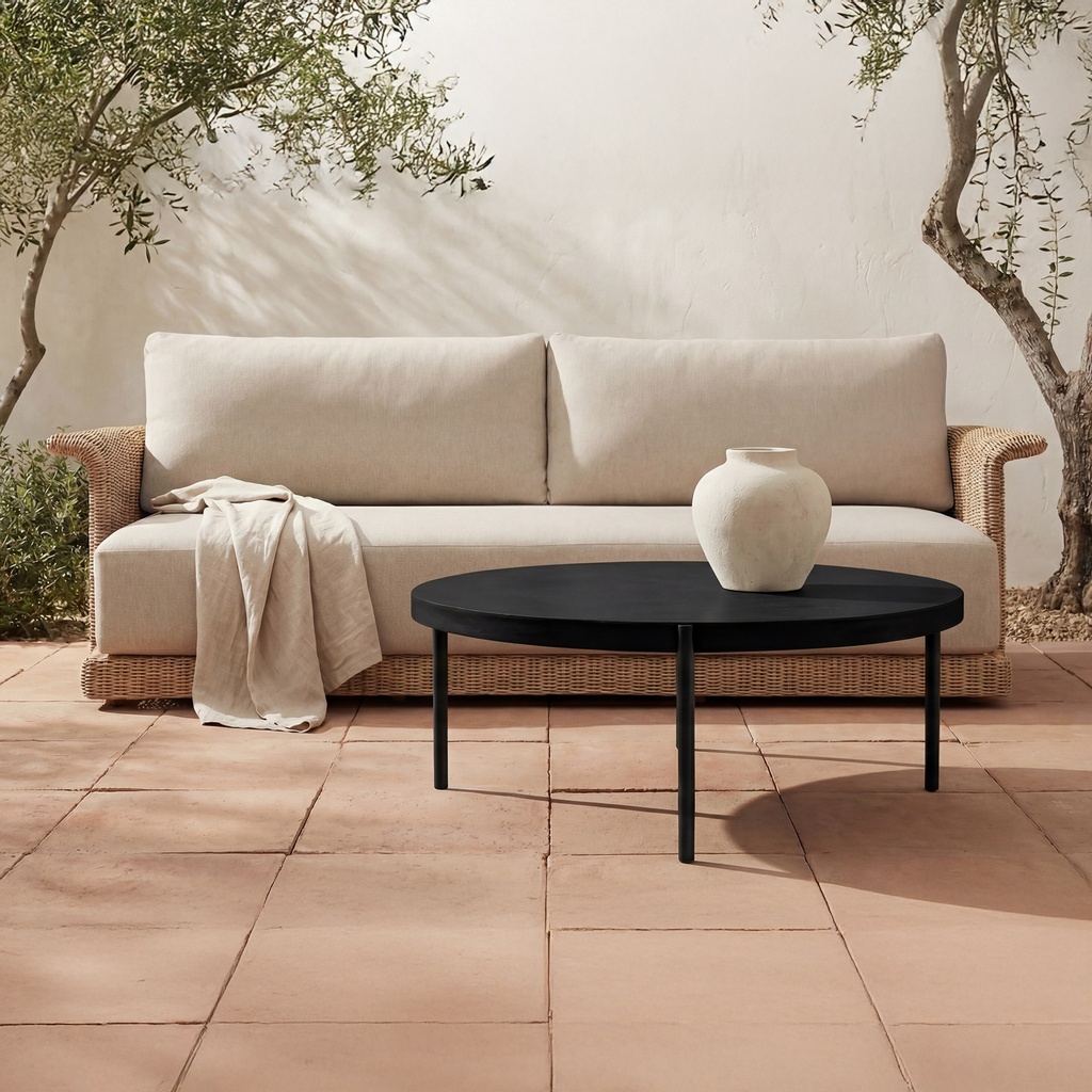 Mendez Outdoor Coffee Table Black - 4