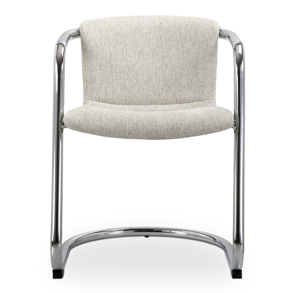 Freeman Chrome Frame Dining Chair Blended Cream - Set Of Two - 1