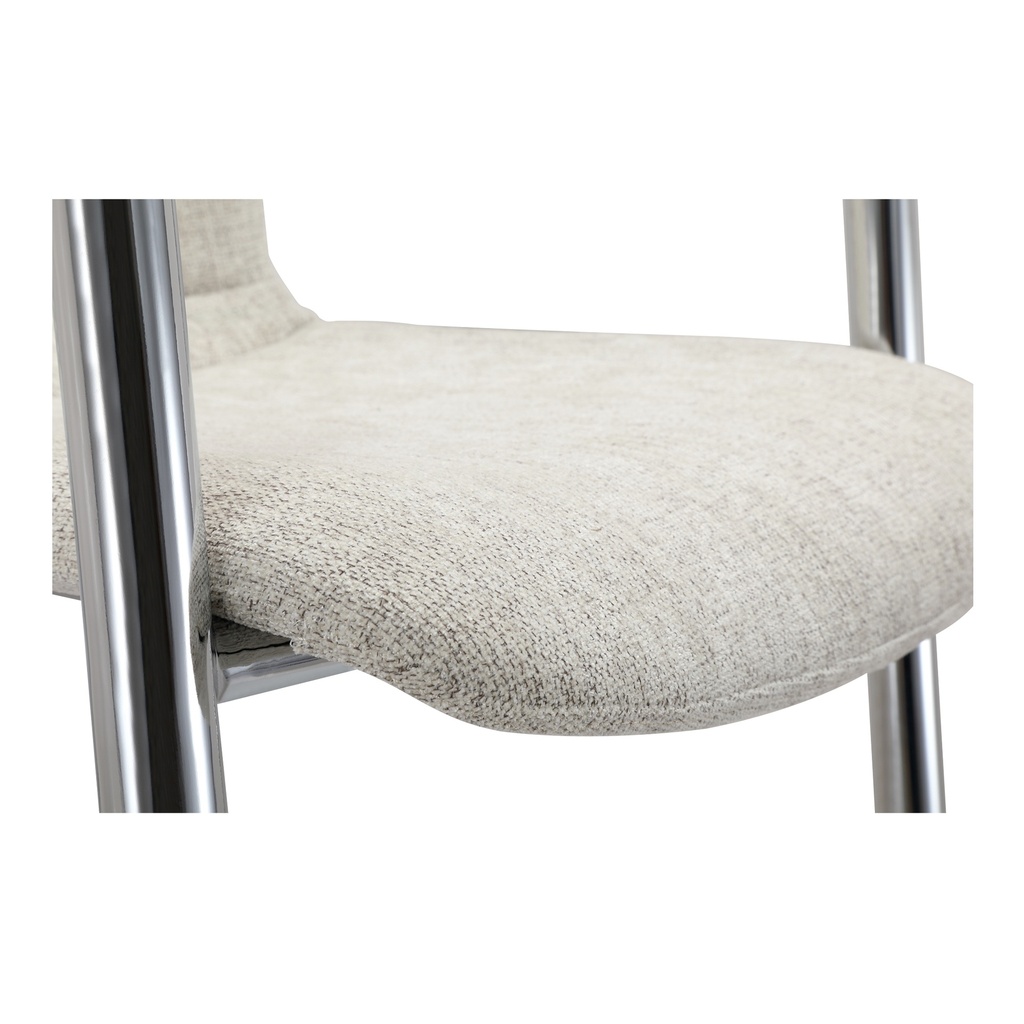 Freeman Chrome Frame Dining Chair Blended Cream - Set Of Two - 6