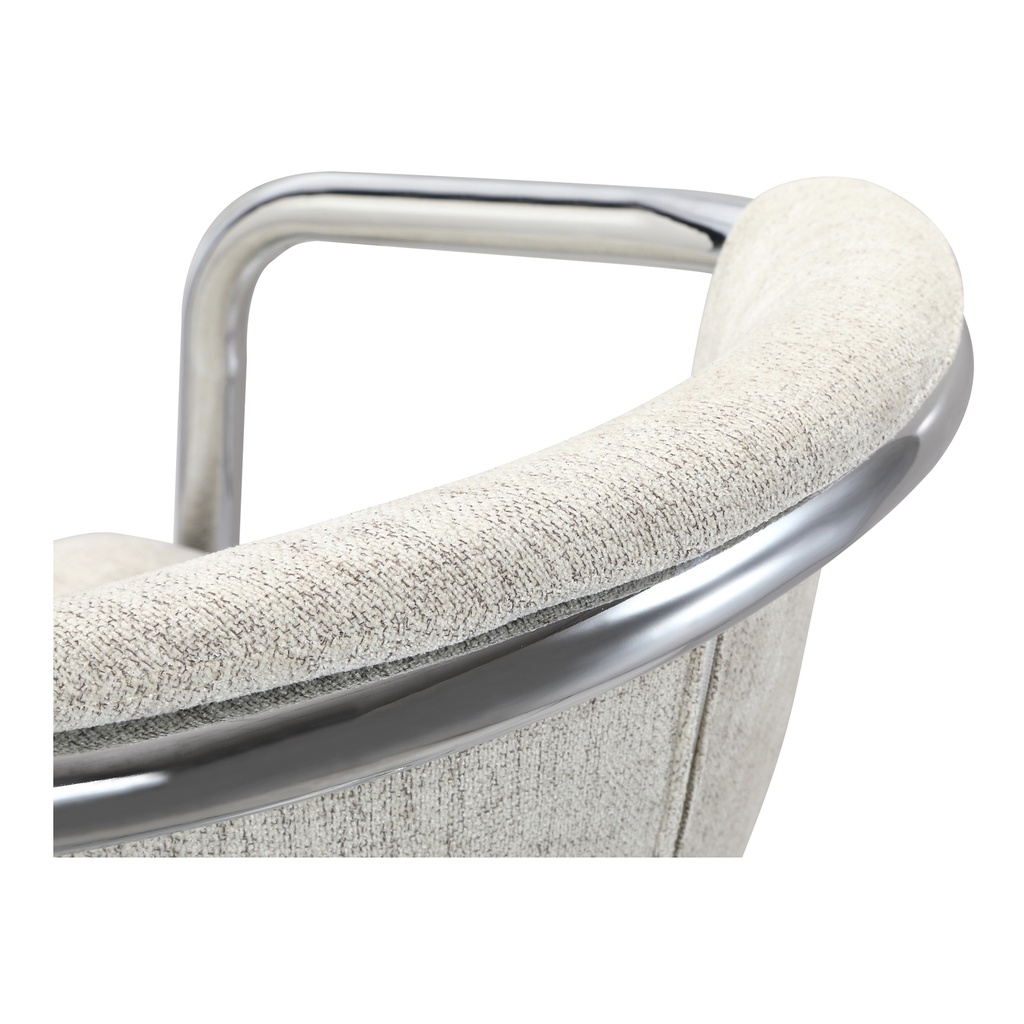 Freeman Chrome Frame Dining Chair Blended Cream - Set Of Two - 7