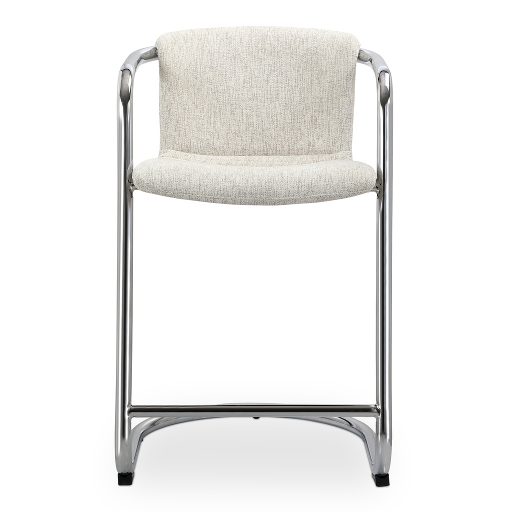 Freeman Chrome Frame Counter Stool Blended Cream - Set Of Two - 1