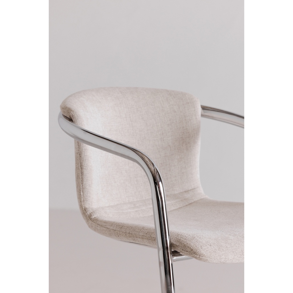 Freeman Chrome Frame Counter Stool Blended Cream - Set Of Two - 9