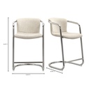 Freeman Chrome Frame Counter Stool Blended Cream - Set Of Two - 10