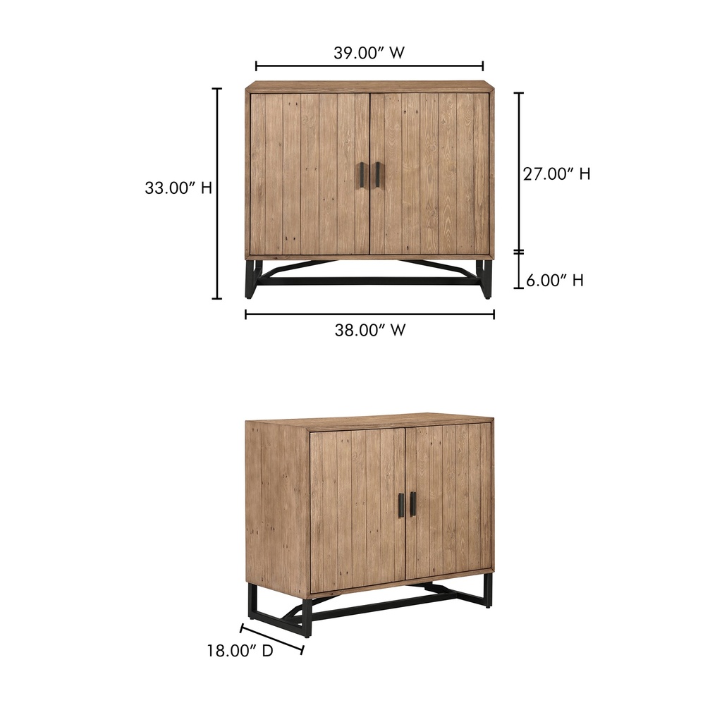 Sierra 2 Door Cabinet Natural - 8