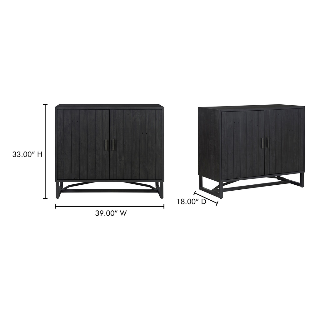 Sierra 2 Door Cabinet Black - 8
