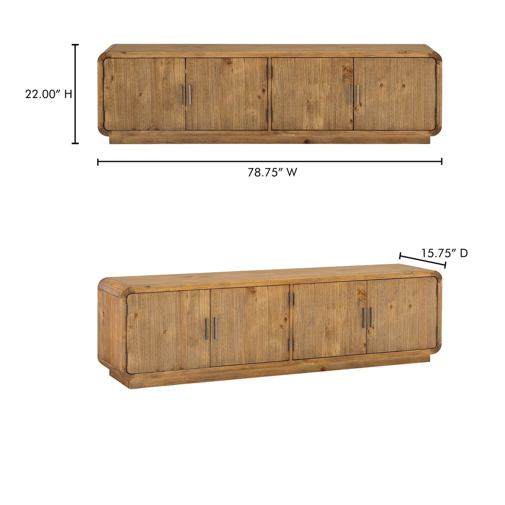 Monterey Media Cabinet Rustic Blonde - 10