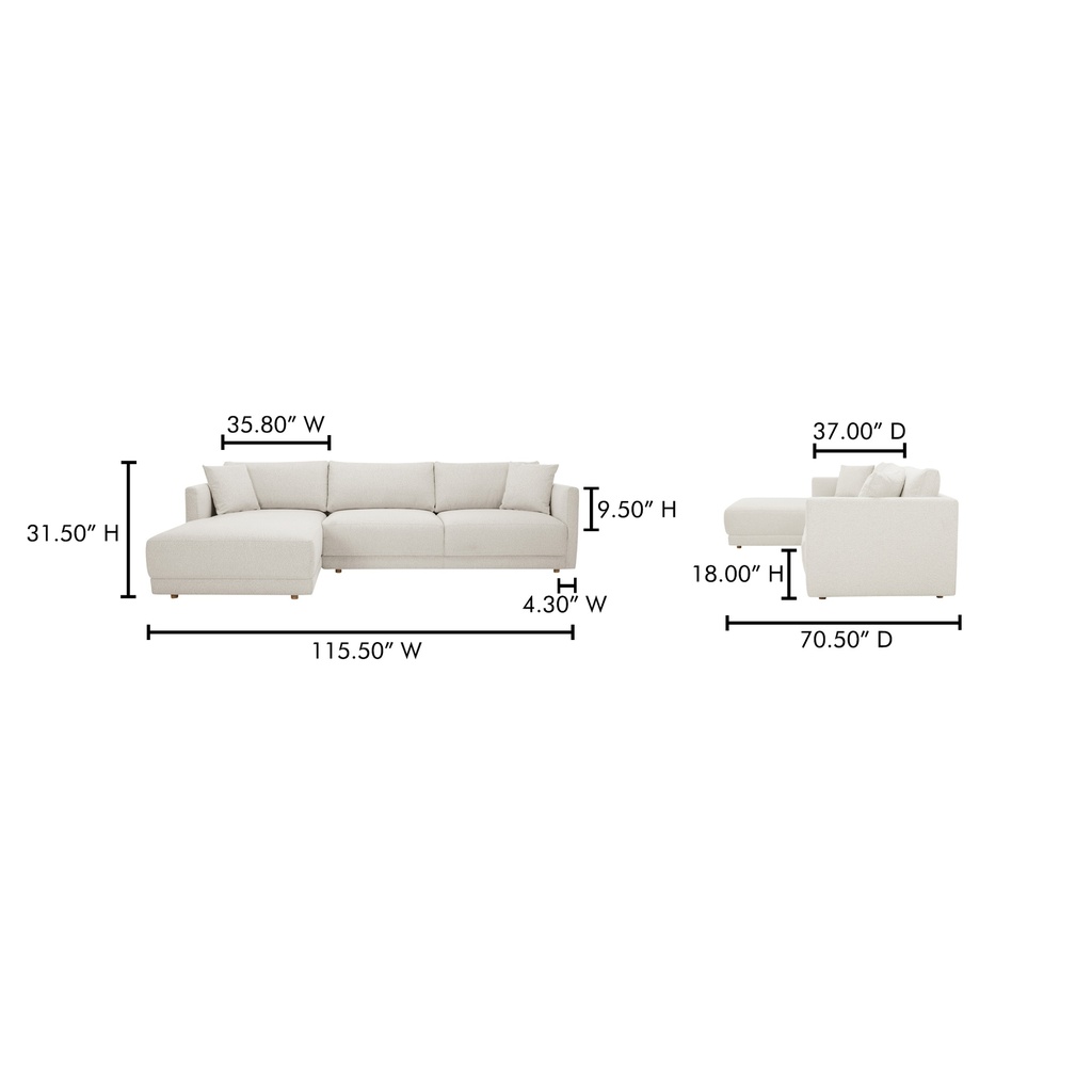Bryn Sectional Left Oyster - 7