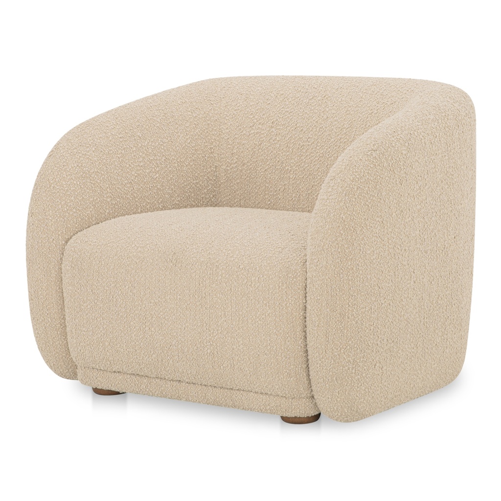Faye Accent Chair Beige Boucle - 1