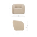 Faye Accent Chair Beige Boucle - 7