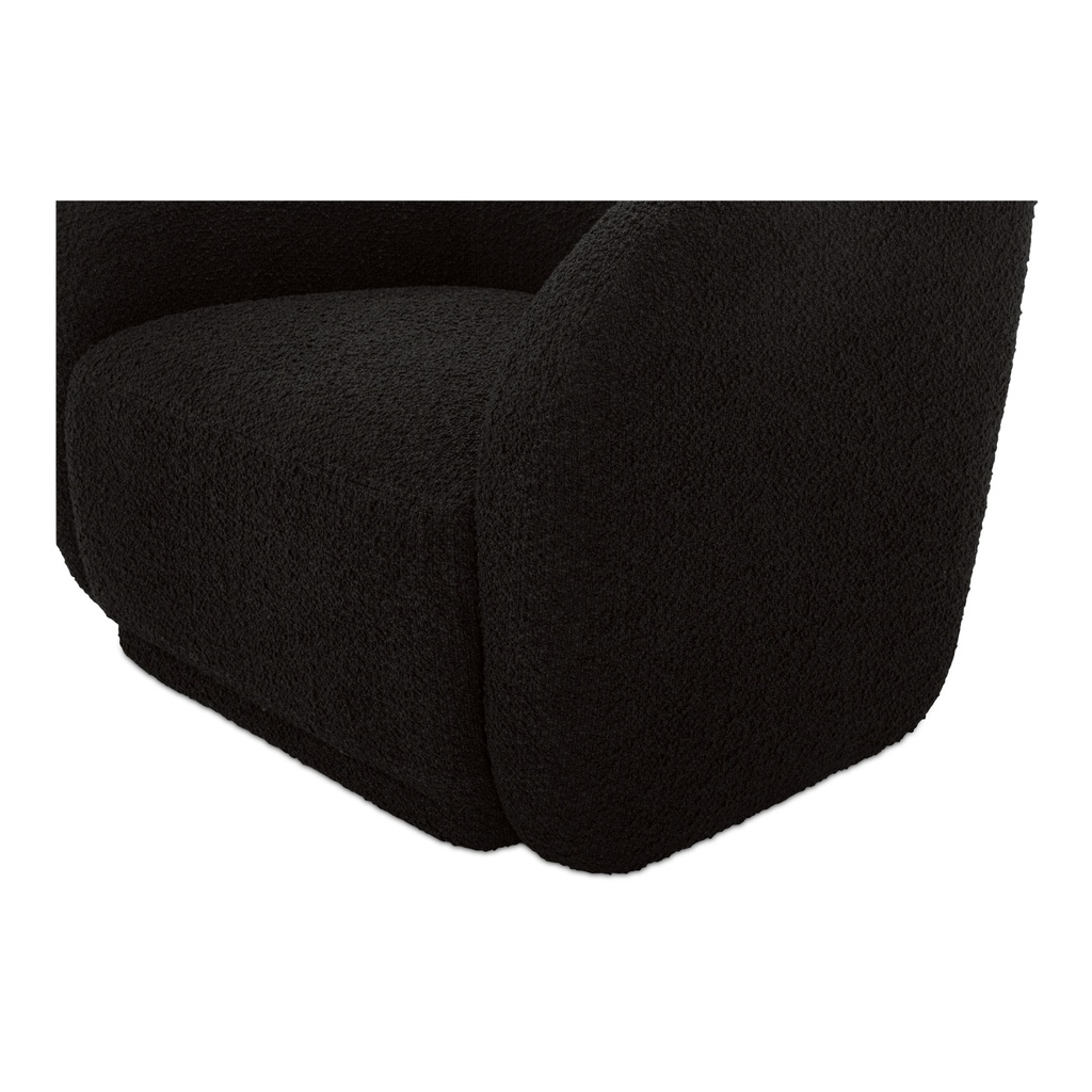 Faye Accent Chair Black Boucle - 4