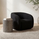 Faye Accent Chair Black Boucle - 5
