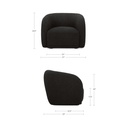 Faye Accent Chair Black Boucle - 6