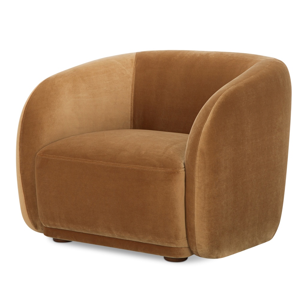 Faye Accent Chair Tan Faux Mohair - 1