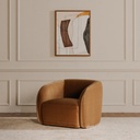 Faye Accent Chair Tan Faux Mohair - 5