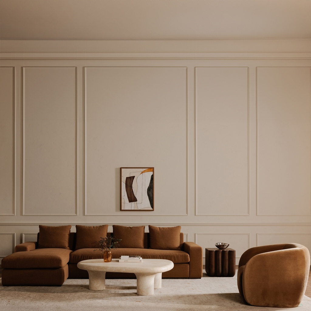 Faye Accent Chair Tan Faux Mohair - 6