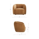 Faye Accent Chair Tan Faux Mohair - 7