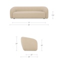 Faye Sofa Beige Boucle - 6