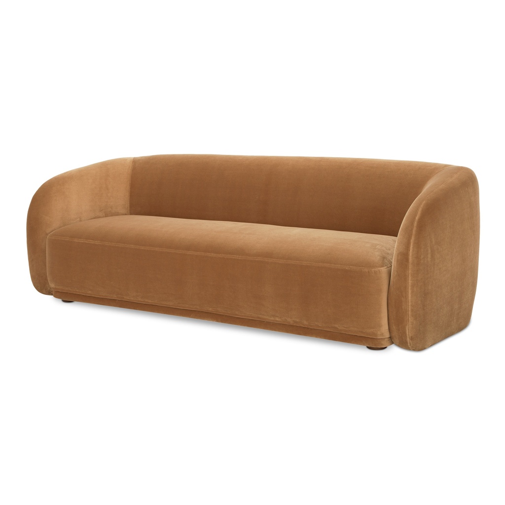 Faye Sofa Tan Faux Mohair - 1