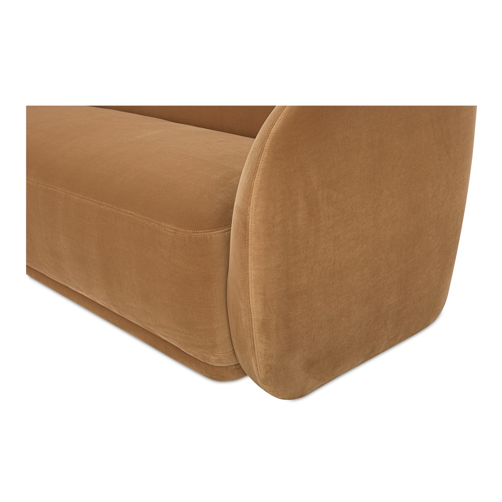Faye Sofa Tan Faux Mohair - 4