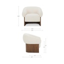 Otto Accent Chair Flecked Cream - 8