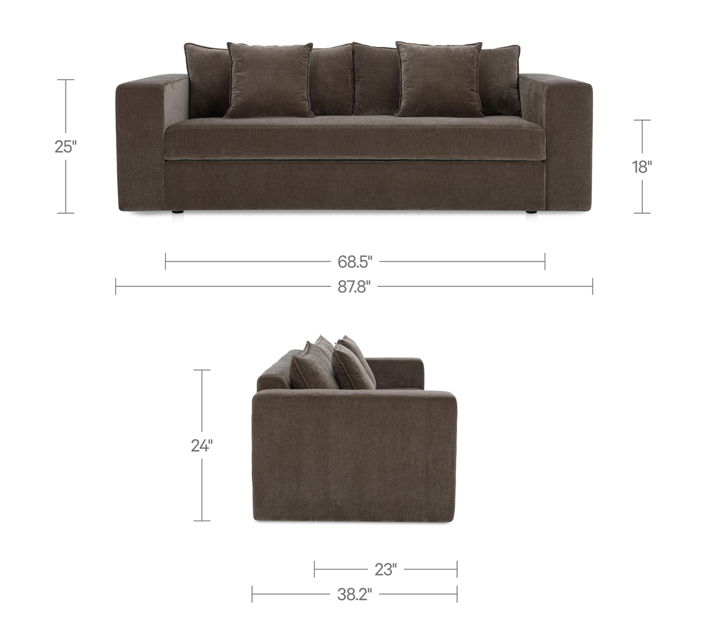 Kiran Sleeper Sofa Warm Charcoal - 12