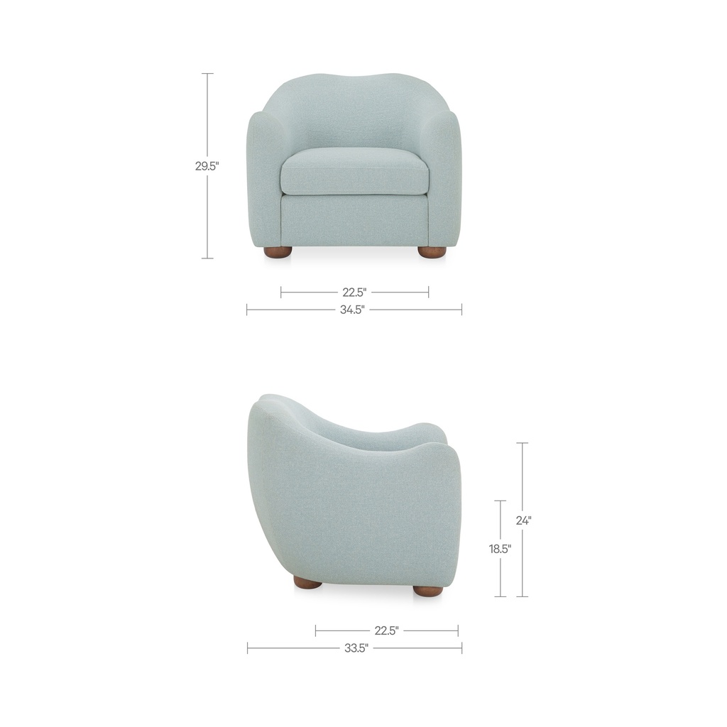 Bria Accent Chair Light Blue - 6