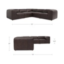 Form Classic L-Shaped Modular Sectional Espresso Brown - 6