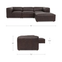 Form Lounge Modular Sectional Espresso Brown - 8