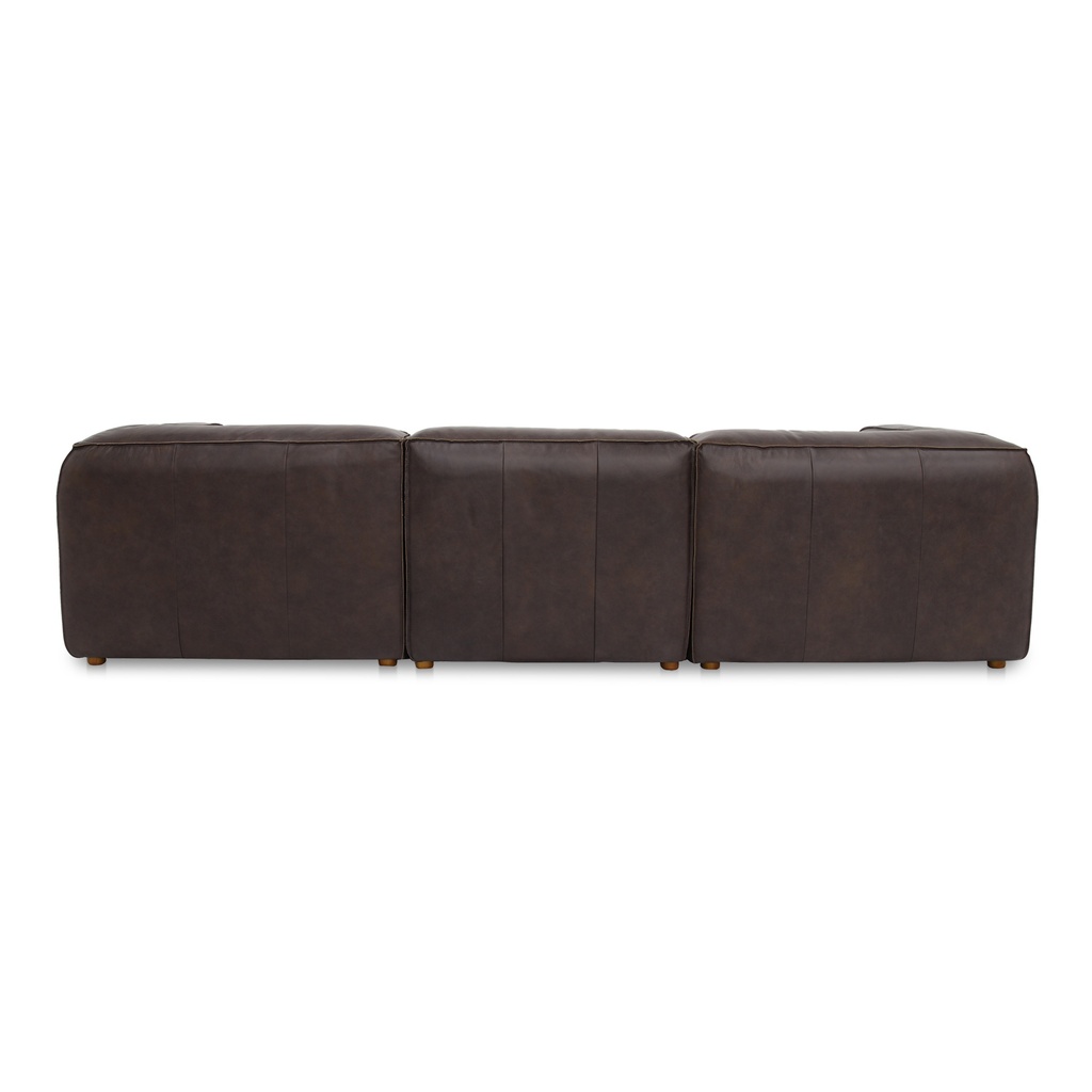 Form Signature Modular Sectional Espresso Brown Leather - 3