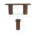 Hadley Console Table Warm Brown - 7