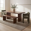 Lila Dining Bench Large Brown - 7