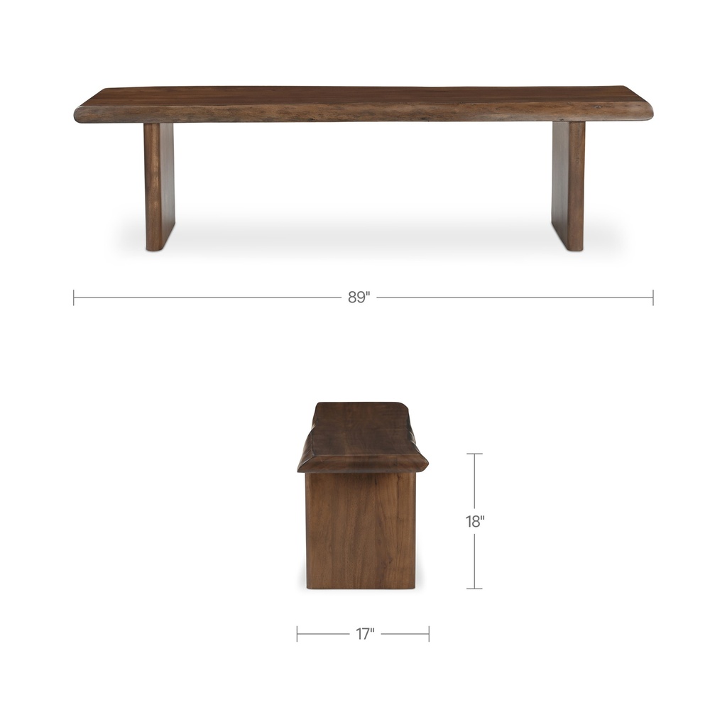 Lila Dining Bench Large Brown - 8