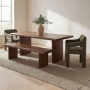 Lila Dining Bench Small Brown - 7
