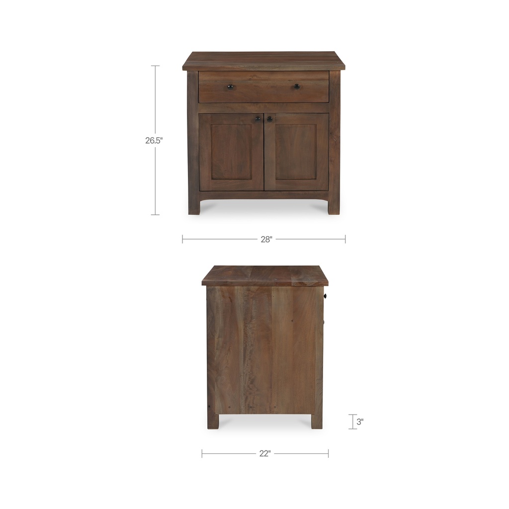 Gene Charging Nightstand Dark Brown - 10