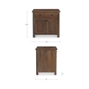 Gene Charging Nightstand Dark Brown - 10