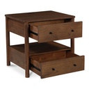 Lottie Charging Nightstand Brown - 1